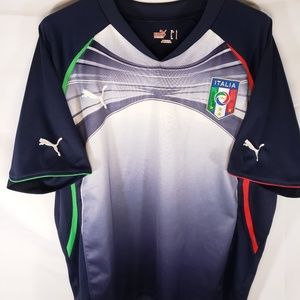 puma italia soccer jersey mens size large in good